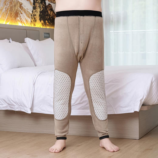 【护膝保暖裤】【新款DPD】大依优型大码男装保暖裤内衣弹力加绒舒适保暖裤秋裤 商品图1