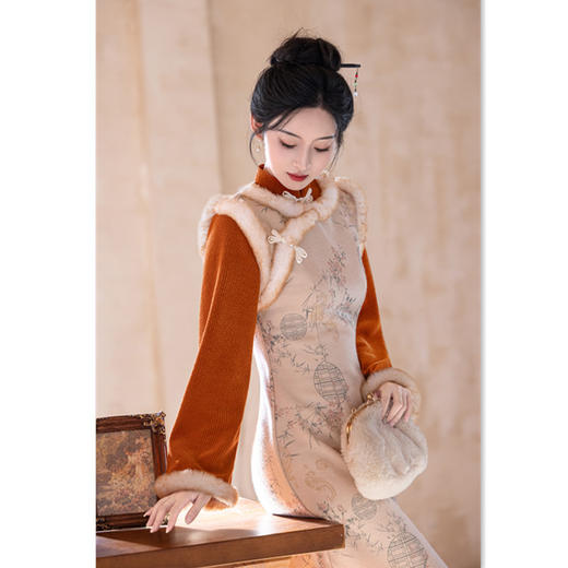 时尚改良拼接，新中式日常旗袍GX-36151 商品图3