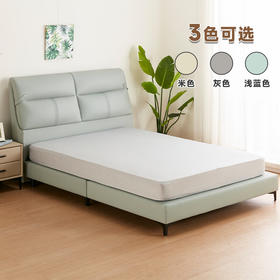 【家具】皮床 布鲁斯2 米色