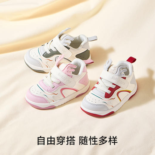 卡特兔宝宝学步鞋软底2024秋冬新款幼儿园小白鞋防滑机能鞋婴儿鞋 商品图3
