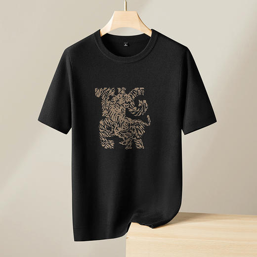 【新款DPF】大依优型毛衣针织短袖背心休闲针织衫毛背心加肥加大上衣男士胖子大码毛衫t恤打底 商品图1