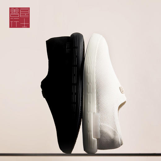 商业大佬 明星都爱穿！！【一字鞋/自在鞋】良士善行新中式老北京布鞋 男士透气网面软底一脚蹬男鞋 商品图2