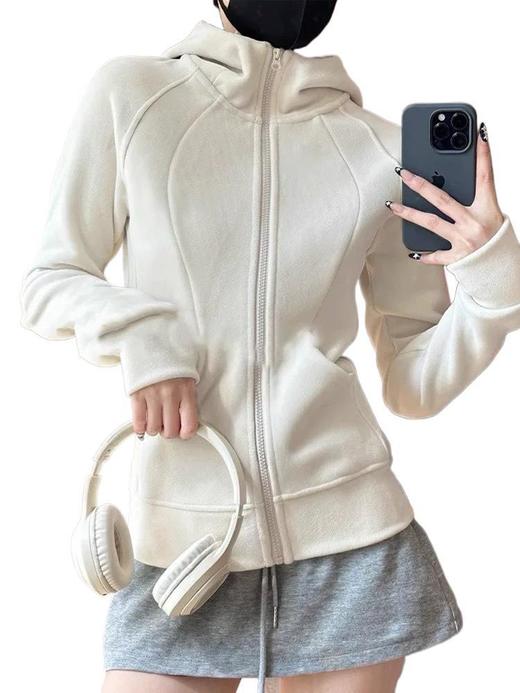 巨显瘦巨保暖丝毫不带夸张‼正品【VIVI】系列！带防伪！巨显瘦热能衣显瘦秋季新款加厚保暖连帽运动外套女户外休闲瑜伽健身夹克 商品图5