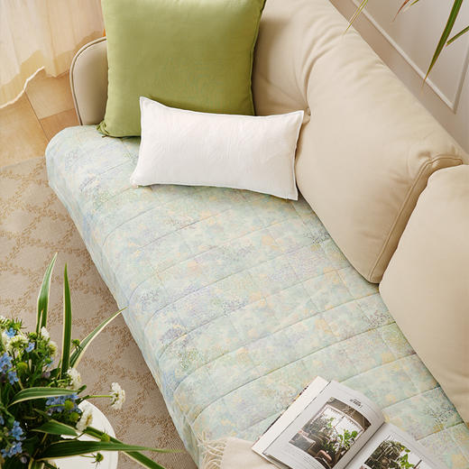 春意系列沙发巾棉四季通用高端轻奢防滑高级感高档靠包定制 商品图1
