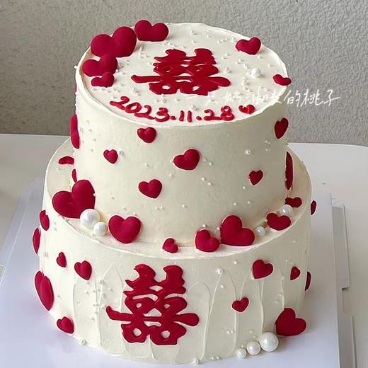 【订婚之囍】双层定制蛋糕002 商品图0