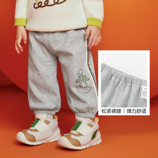 巴拉巴拉宝宝裤子女童秋装新款男童长裤婴儿外穿卫裤时尚潮流 商品图3