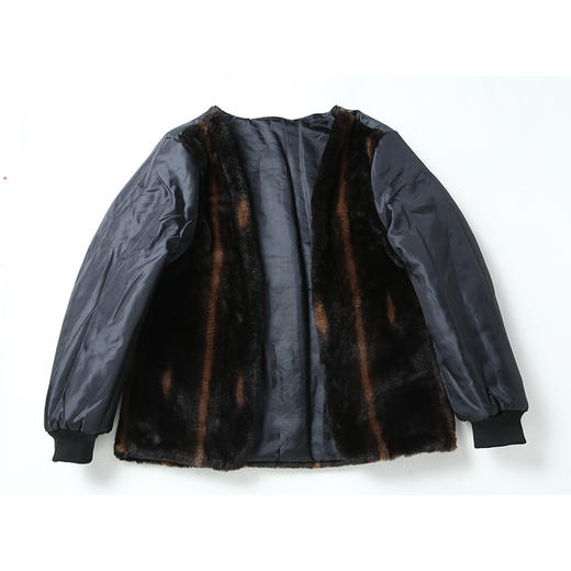 【可拆卸内胆】【可拆卸毛领】【新款DLC】大依优型大码翻领pu皮夹克外套加肥加大肥佬休闲上衣男士胖子潮流 商品图9