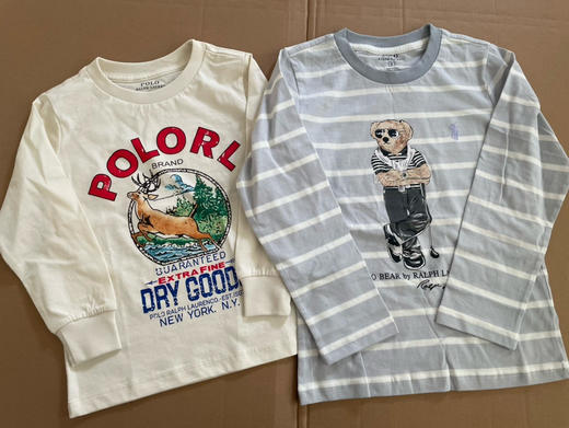 【10月18日 上午12:00 秒杀】90CM-155CM RL家的 长袖新款T恤 标志性 小熊T 小码标 又来啦 商品图11