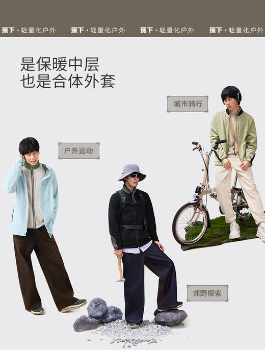 蕉下男士万粒绒外套（常规款、初暖）PO17424 商品图3