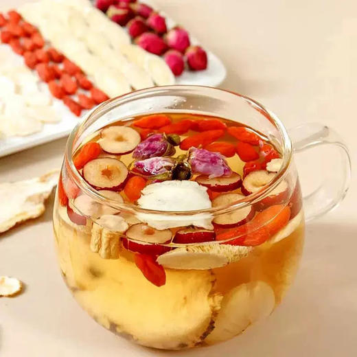 【温和配方！黄芪党参玫瑰茶】甄选优质原料，黄芪，党参，玫瑰，红枣，枸杞，好气色不用妆，美丽窈窕不求人，女神茶养生花茶L 商品图1