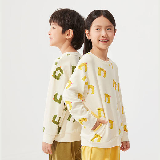 【代发】小番薯儿童家居服套装秋冬季加厚大童女男童睡衣 商品图5