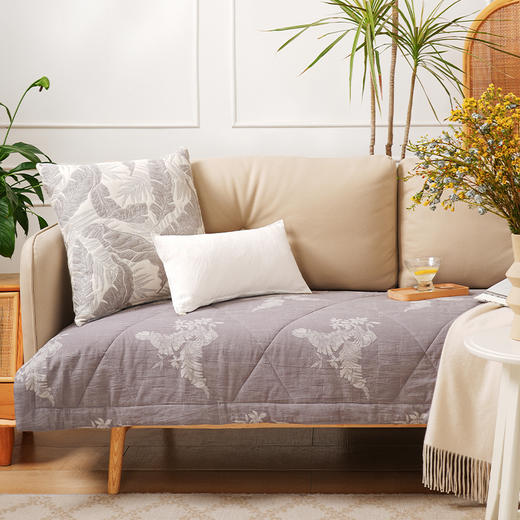 芭蕉系列沙发巾棉四季通用高端轻奢防滑高级感高档靠包定制 商品图3