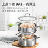 复合不锈钢蒸锅套装（4.7L）+硅胶手套（红色） 商品缩略图2