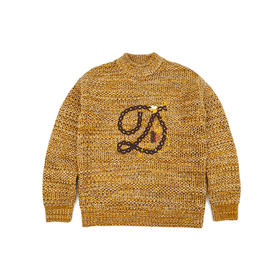 Drole De Monsieur La Maille D tresse 字母刺绣复古针织毛衣