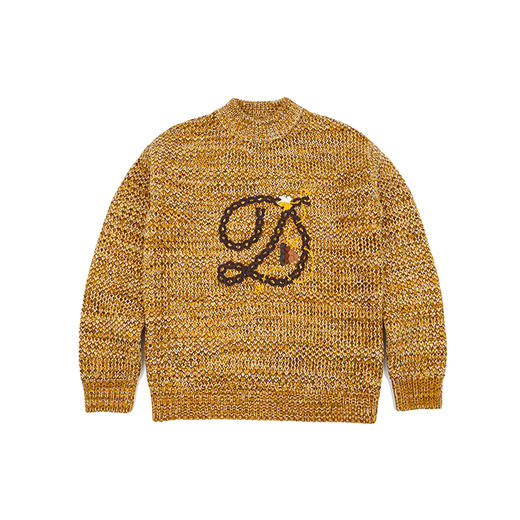 Drole De Monsieur La Maille D tresse 字母刺绣复古针织毛衣 商品图0