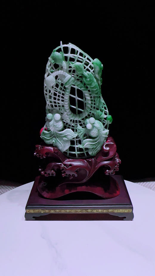 620437翡翠摆件【金玉满堂 一往情深】 商品图4