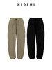 HIDEMI【当当同款】极简抽绳式针织加厚加绒保暖弯刀裤九分裤 卡其色|黑色 商品缩略图6