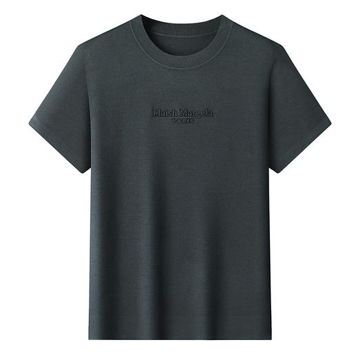 【新款DWP】大依优型大码圆领短袖T恤毛衫针织衫加肥加大毛衣大号胖子宽松毛衫男装上衣打底 商品图0