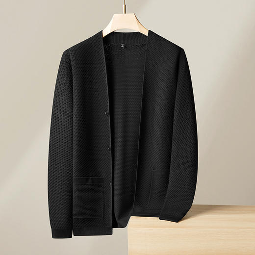 【新款DPF】大依优型大码男装休闲开衫毛衣针织衫夹克外套舒适加肥加大男士上衣 商品图2