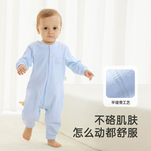 英氏丝柔纺婴儿衣服秋冬双面绒保暖男童女童连体衣爬服新款宝宝衣服 商品图3