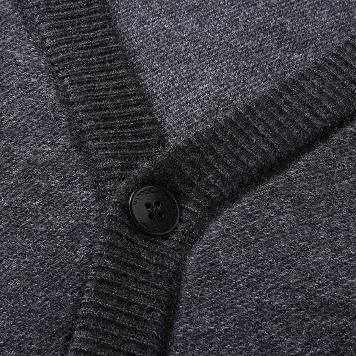 【100%羊毛】【新款DWP】大依优型大码V领针织开衫外套休闲针织衫加肥加大上衣男士胖子大码毛衫 商品图7