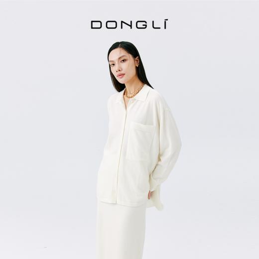 东黎 • 小山羊绒女士秋冬简约衬衫领开衫 2100 商品图1