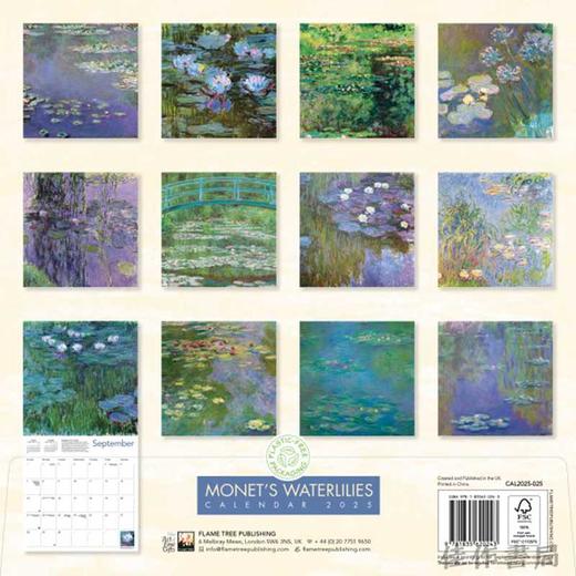 Monet's Waterlilies Wall Calendar 2025 (Art Calendar) / 莫奈的睡莲 2025年挂历（艺术挂历） 商品图1