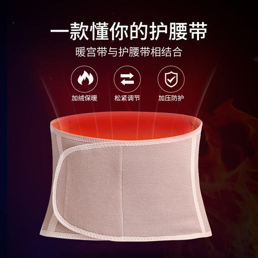 冬季护腰保暖发热腰带针织加绒暖腰护肚子男女束身腰部收腹带用品 商品图1
