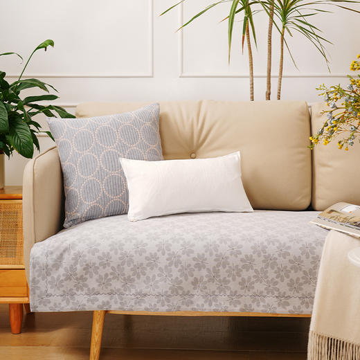 树叶印花系列沙发巾棉四季通用高端轻奢防滑高级感高档靠包定制 商品图3