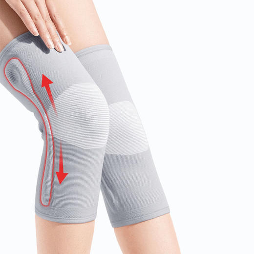 半月板康复保暖纯棉薄款护膝运动空调房跑步护腿针织运动防滑护膝 商品图4