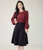 奢姿2024年秋季新款大码女装针织拼接裙子胖妹妹休闲假两件连衣裙9943860356 商品缩略图0