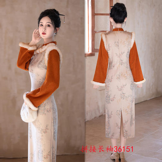 时尚改良拼接，新中式日常旗袍GX-36151 商品图1