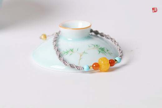 【念安】蜜蜡南瓜珠手绳 商品图1