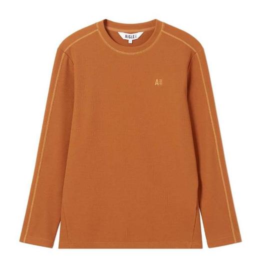 法国AIGLE男圆领抓绒衣摩卡棕黄AW031 商品图0