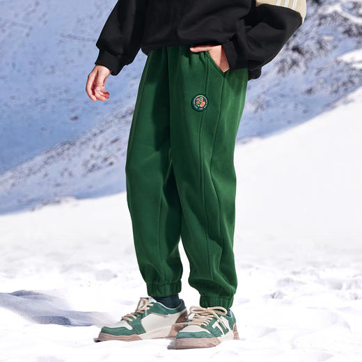 【秒】【特】【MQD】男童休闲裤冬季加绒加厚针织裤时尚小图标收脚裤 商品图3