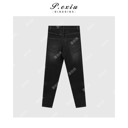 A008潘依绣丁丁宠粉磨绒秋冬修身显瘦百搭小脚牛仔裤 D6693 商品图2