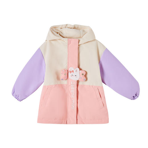 笛莎Deesha童装女童2024冬季新款撞色冲锋衣外套 商品图4