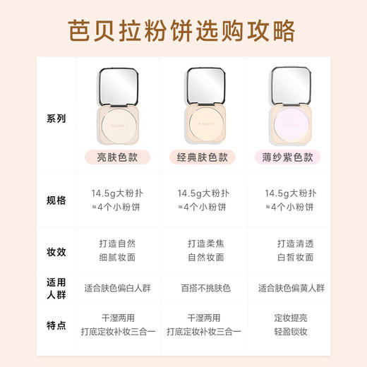 芭贝拉 绒雾定焦粉饼 商品图1