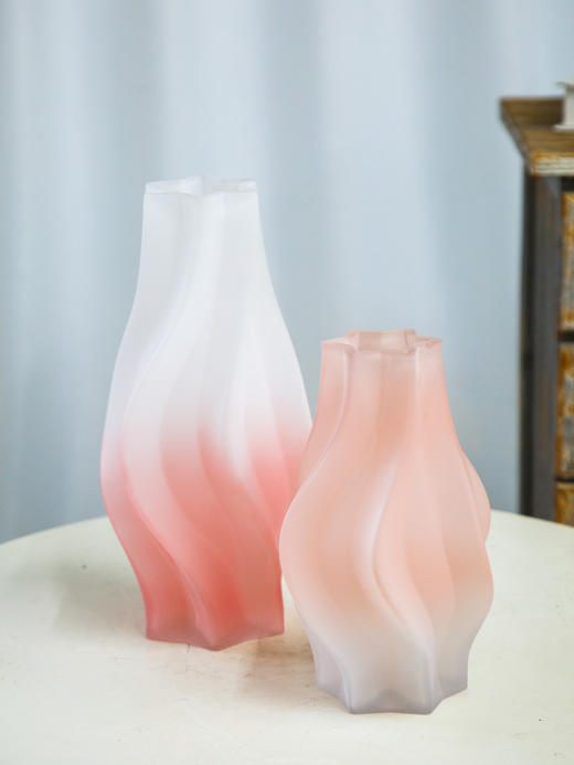 磨砂玫瑰粉花瓶 商品图0