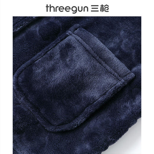 Threegun三枪 【剪花法兰绒】翻领开襟女家居套-82024D011 商品图6
