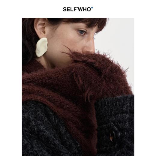 SELFWHO红色毛茸茸保暖加厚五指手套女2024秋冬新款防寒分指手套 商品图3