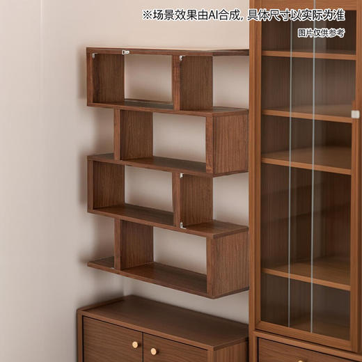 【家具】开放式置物柜 费林 胡桃木色 商品图3