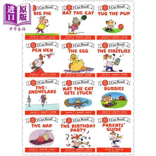 预售 【中商原版】入门级分级读物 小狗与朋友1 Learn to read with Tug the PUP and Friends box set1 幼儿英语启蒙分级阅读12册 商品图2