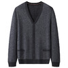 【100%羊毛】【新款DWP】大依优型大码V领针织开衫外套休闲针织衫加肥加大上衣男士胖子大码毛衫 商品缩略图2