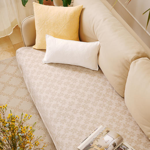 树叶印花系列沙发巾棉四季通用高端轻奢防滑高级感高档靠包定制 商品图1