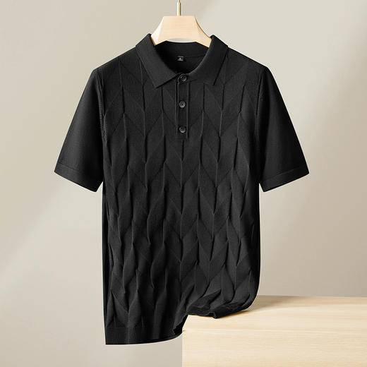 【新款DPF】大依优型毛衣针织翻领短袖背心休闲针织衫毛背心加肥加大上衣男士胖子大码毛衫t恤打底 商品图2