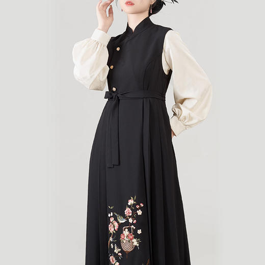 裁缝学苑AQ373内搭圆领衫国风改良无袖马面连衣裙纸样女装样板 商品图3