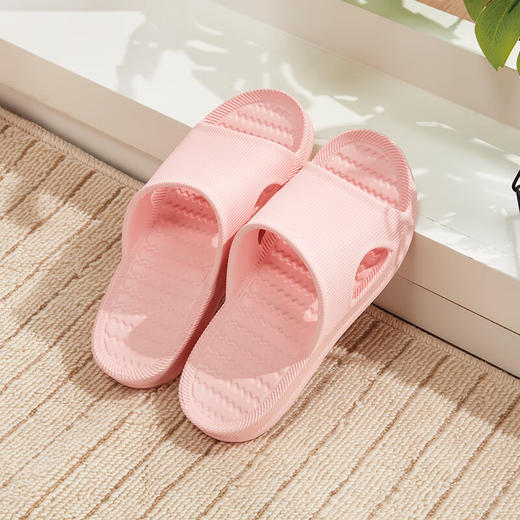 侧面开口设计拖鞋 粉色/灰色 37-38/39-40/41-42/43-44 商品图0