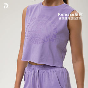 Release释放系列 女士印花坦克运动背心 女士休闲健身运动短裤