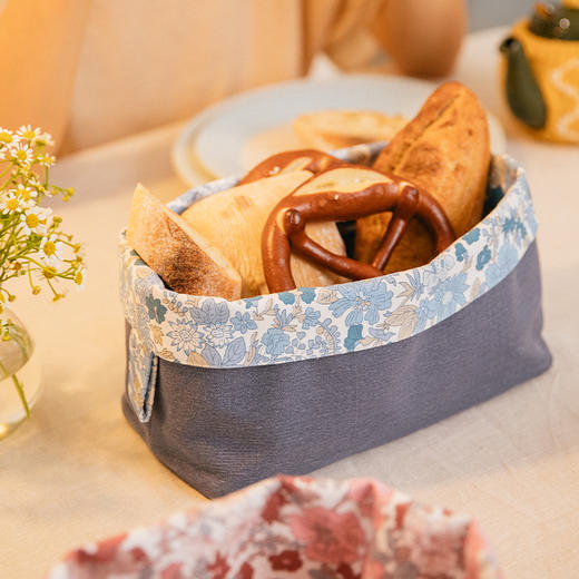 繁花系列面包筐布艺零食收纳筐杂物篮子 商品图0